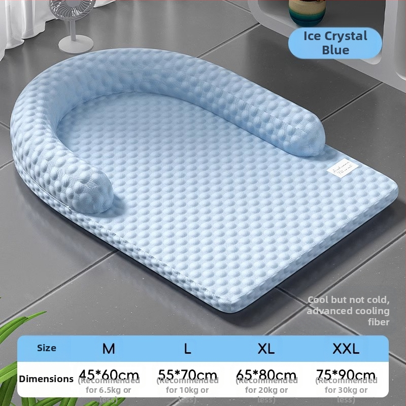 Kisállatkennel, Nyári kivehető és mosható kennel, Kutyaszőnyeg, Macskakennel, Jégselyem hűvös fészek, Párna, Nyakvédő, Lélegző, Univerzális minden évszakra