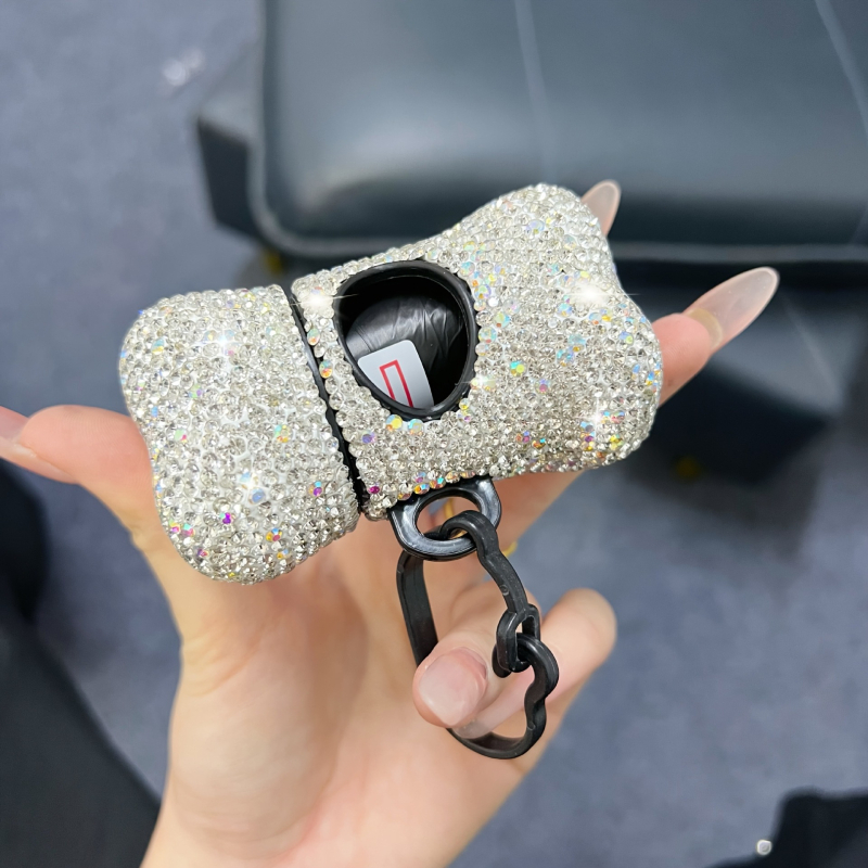 Deimantais inkrustuotas šunų išmatų dozatorius Nešiojamas šunų išmatų šiukšlių maišas Deimantais inkrustuotos naminių gyvūnėlių valymo priemonės Šiukšlių dėžė