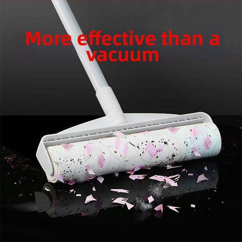 Veľký valček na odstraňovanie žmolkov s dlhou rukoväťou na odstraňovanie chlpov z postelí a podláh, valčeková kefa na čistenie prachu