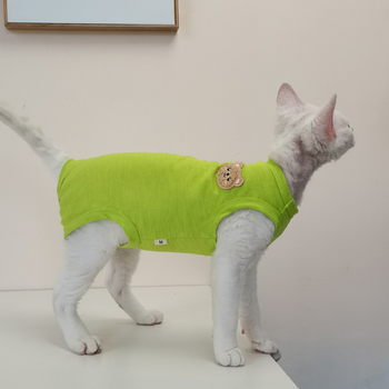 Лятна тънка тениска с четири крака, памучна, дишаща, малка, свежа, безкосместа котка сфинкс, немски дрехи