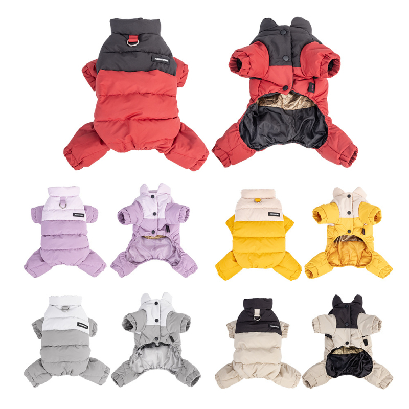 Pamučni kaput za kućne ljubimce, zimski topli i zadebljani pamučni kaput s četiri noge, odjeća za pse od grafena otporna na vjetar, plišani medvjedić otporan na proklizavanje