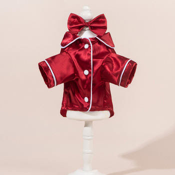 Πιτζάμες από απομίμηση μεταξιού Ρούχα για κατοικίδια, σκύλους, αρκουδάκια, VIP, πικρή αρκούδα, ρούχα για γάτες, δίποδα Ρούχα για την άνοιξη και το καλοκαίρι