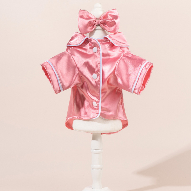 Selyemutánzatú pizsama, kutyaruha, teddy VIP keserűmackós macskaruha, kétlábú ruhák, tavaszi és nyári ruhák