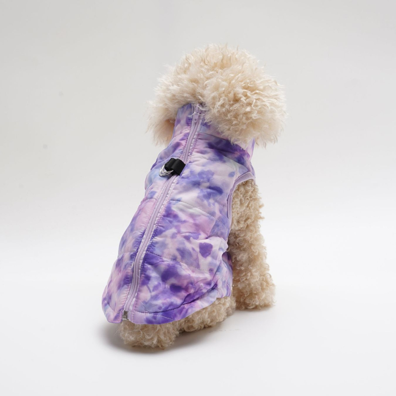 1 darab új őszi-téli meleg pamuttal bélelt kabát, menő, terepszínű leopárdmintás mellény kis és közepes méretű kutyáknak, speciális kisállatoknak