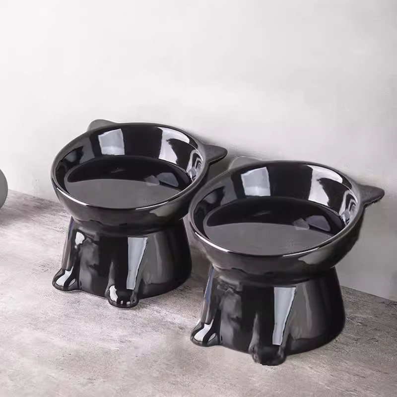 Clove kassikauss, keraamiline lemmikloomale integreeritud kassikauss, kassikauss, koerakauss, ümberminekuvastane, must kass