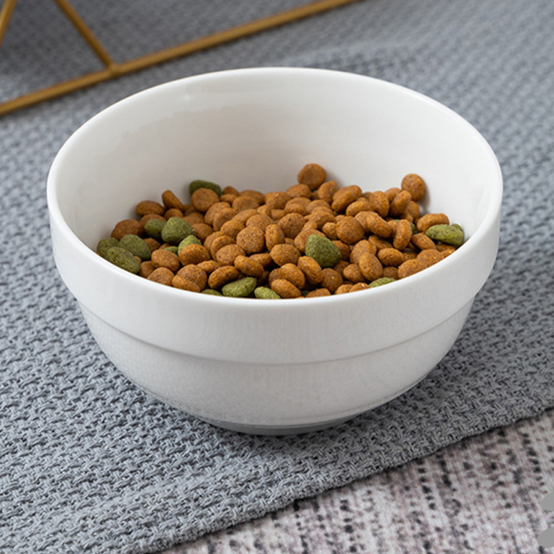 Amazon kisállattál, kutyatál, integrált dupla tál, macska rizstál, macskatál, kerámia, nem könnyen felborítható nyakvédő