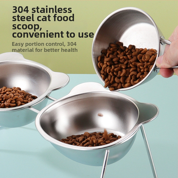 Μπολ γάτας από ανοξείδωτο ατσάλι 304, μπολ νερού για γάτες, λεκάνη πόσης, προστασία λαιμού κατοικίδιων, υπερυψωμένη σχάρα, μπολ για σκύλους, μπολ τροφής για γάτες, μπολ ρυζιού