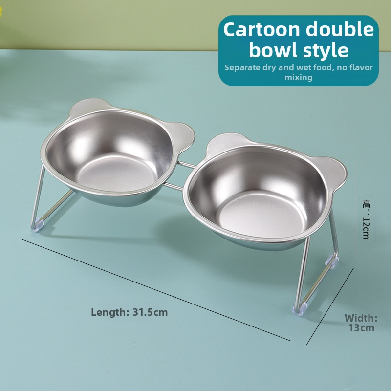 304 rozsdamentes acél macskatál, macska itató, ivómedence, kisállat nyakvédő, megemelt állványos kutyatál, macskaeledel-tál, rizstál