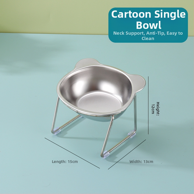 304 rozsdamentes acél macskatál, macska itató, ivómedence, kisállat nyakvédő, megemelt állványos kutyatál, macskaeledel-tál, rizstál