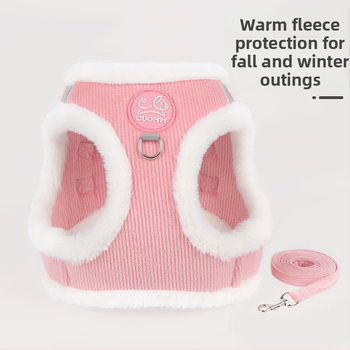 Nova uzica za kućne ljubimce, reflektirajuća, topla i mekana užad za hodanje pasa, sve-u-jednom plišana udobna pseća oprsnica s motivom zeca