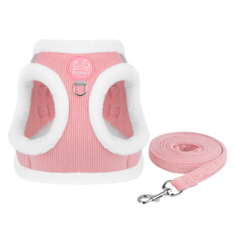 Nova uzica za kućne ljubimce, reflektirajuća, topla i mekana užad za hodanje pasa, sve-u-jednom plišana udobna pseća oprsnica s motivom zeca