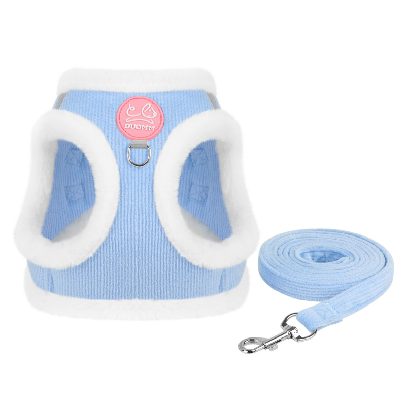Nova uzica za kućne ljubimce, reflektirajuća, topla i mekana užad za hodanje pasa, sve-u-jednom plišana udobna pseća oprsnica s motivom zeca