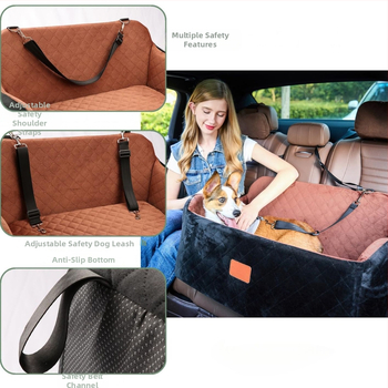 Το πιο δημοφιλές κάθισμα αυτοκινήτου για σκύλους με οπίσθιο κλουβί αυτοκινήτου της Amazon, με δυνατότητα πλήρους αποσυναρμολόγησης και πλύσης, μεσαίου και μεγάλου μεγέθους κάθισμα αυτοκινήτου για σκύλους.