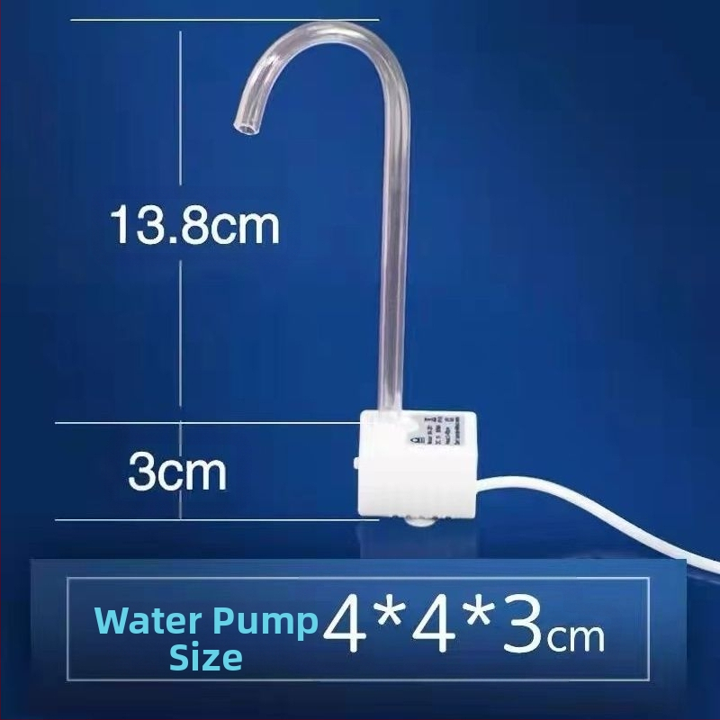 Stalinis akvariumas su USB zen tipo žirgų akvariumu augintiniams, mažo srauto, vėžlių akvariumas mokiniams, kraštovaizdžio vandens pompa, mažas vandens pompos akvariumas