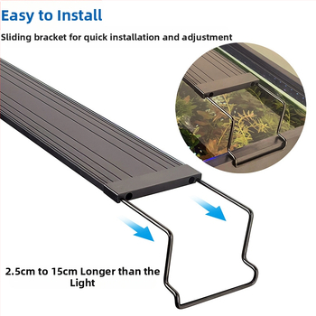 Plokščias itin plonas LED vandens augalų šviestuvas akvariumo apšvietimas žuvų bako šviestuvas pritemdomas ryškesnis žolės bako šviestuvas vandeniui papildomas šviestuvas dumblius naikinantis šviestuvas