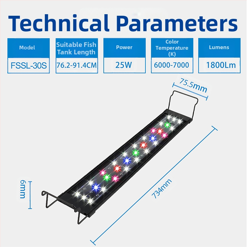 Plokščias itin plonas LED vandens augalų šviestuvas akvariumo apšvietimas žuvų bako šviestuvas pritemdomas ryškesnis žolės bako šviestuvas vandeniui papildomas šviestuvas dumblius naikinantis šviestuvas