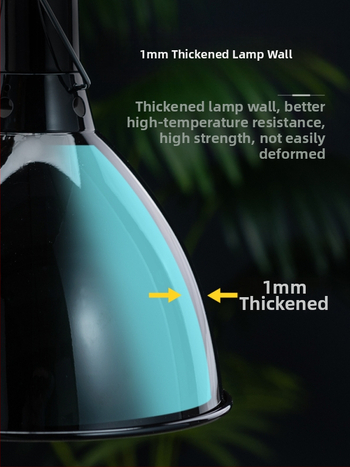 Αμπαζούρ SuperRep για κατοικίδια αναρρίχησης, ενισχυμένο ανακλαστικό φως UVB με αριθμητική ισχύ, για ξήρανση από τον ήλιο, κυλινδρικό φωτιστικό με βαθύ βαρέλι, αντι-εγκαύματα