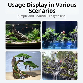 Καθαρό φυσικό ενυδρείο με πράσινη πέτρα δράκου, τοπίου, μπονσάι κήπου, βουνού, πέτρας, τοπίου, ενυδρείου, δεξαμενή χόρτου, υψηλής ποιότητας, αυθεντική πέτρα χαλαζία