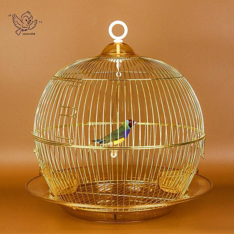 Kerek fekete főnix tigrisbőr madár bazsarózsa gyöngy fémkalitka dekoratív díszkalitka kis tenyészpapagájkalitka madárkalitka Zb