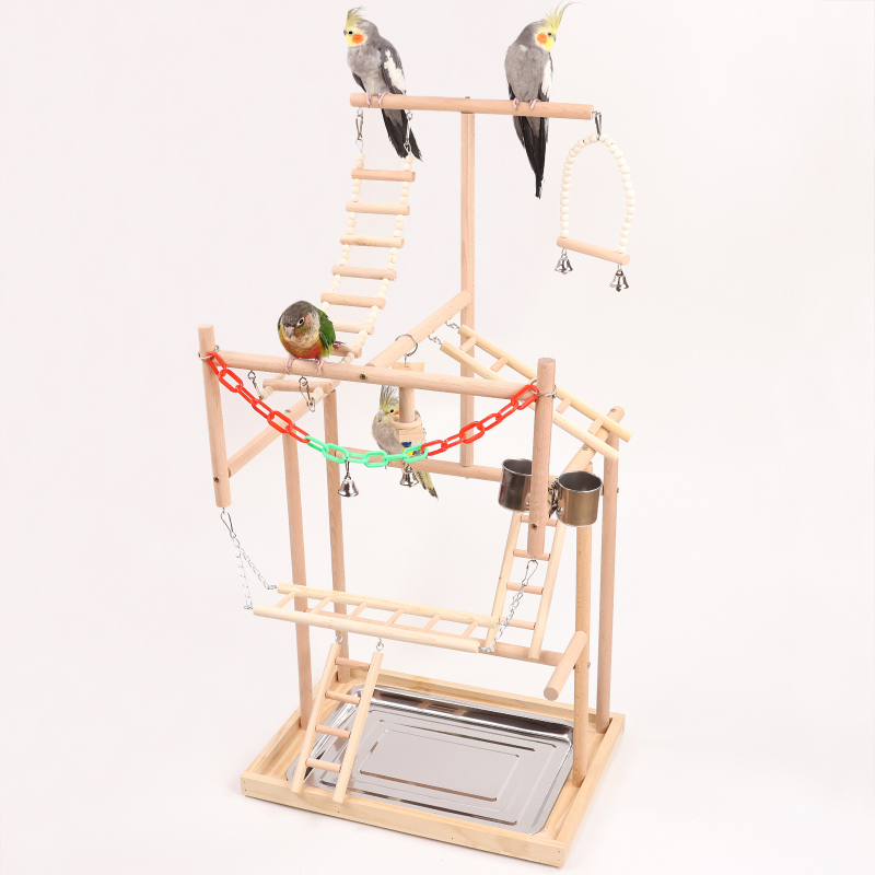 Papagoi suur mängualus, papagoi treeningalus, mänguväljaku alus, ronimisredel, kiik, linnumänguasi