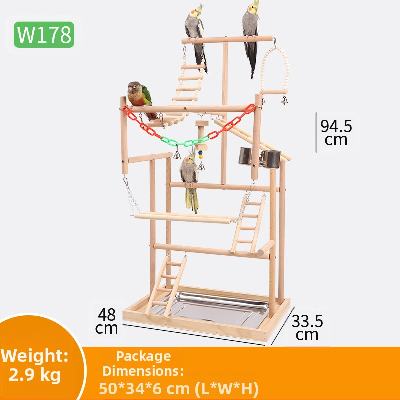 Papagoi suur mängualus, papagoi treeningalus, mänguväljaku alus, ronimisredel, kiik, linnumänguasi