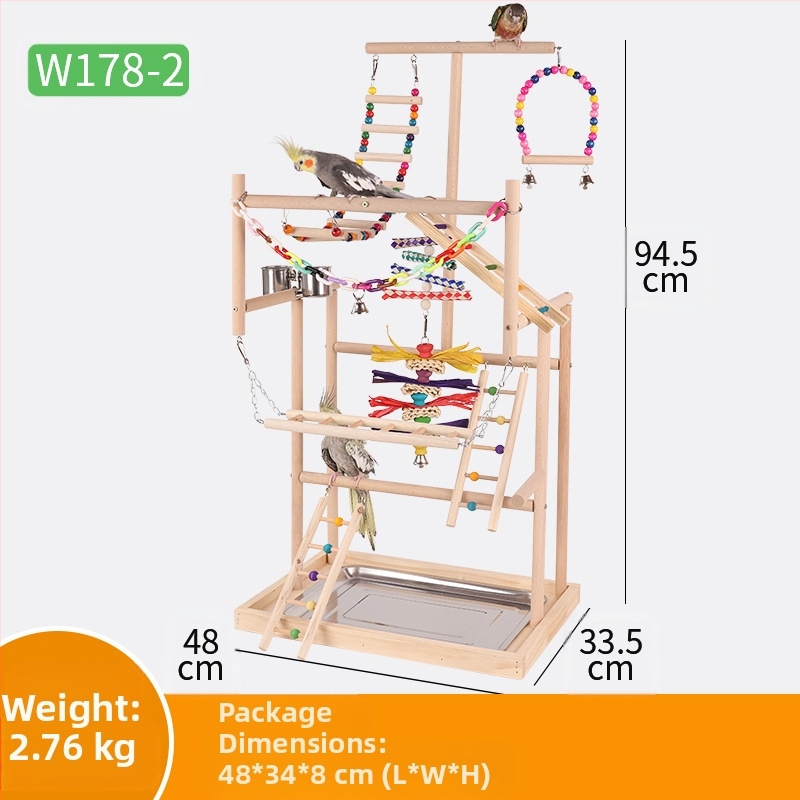 Papagoi suur mängualus, papagoi treeningalus, mänguväljaku alus, ronimisredel, kiik, linnumänguasi