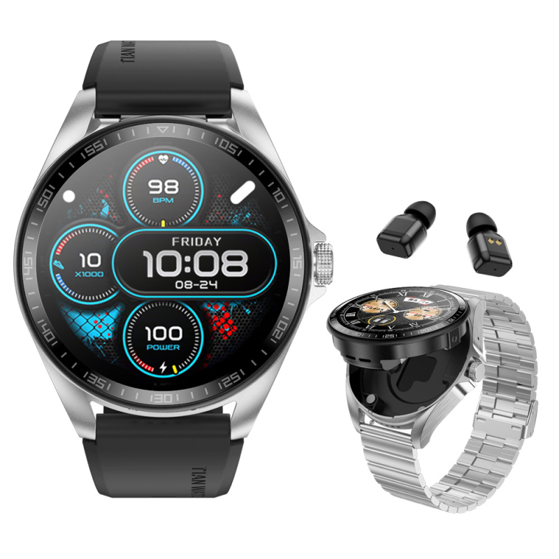 F36 okosóra TWS headset 2 az 1-ben pulzusmérő vérnyomásmérő alvásmonitor zenehívás sportóra