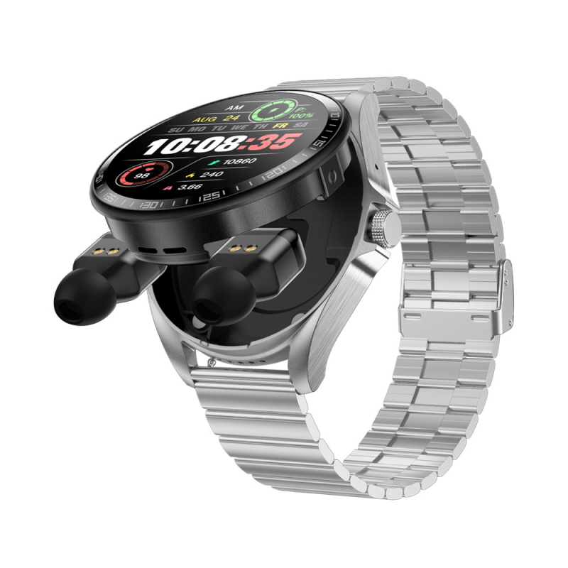 F36 okosóra TWS headset 2 az 1-ben pulzusmérő vérnyomásmérő alvásmonitor zenehívás sportóra