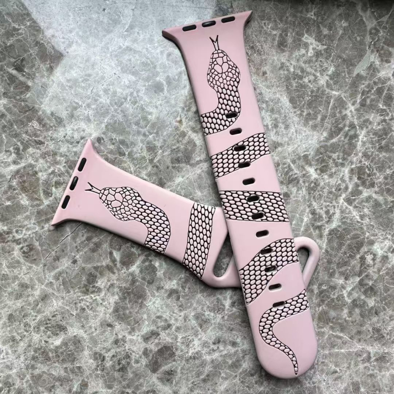 Tehase uus mao mustriga lasergraveeringuga silikoonist iWatch kellarihm S10, mis sobib Apple Applewatch meestele ja naistele, tipptasemel