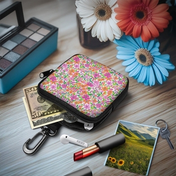 Cross-Border Pdd női pénztárca, gomba alakú, sokoldalú, hordozható kártyatartó, akasztóval, kirándulásokhoz, képnyomtatással