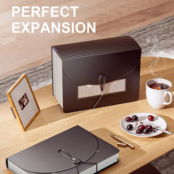 Най-продаваната чанта за документи A4 тип акордеон на Amazon, 26 джоба с капаци, разширение за панталони, папка за касови бележки, офис козметична чанта