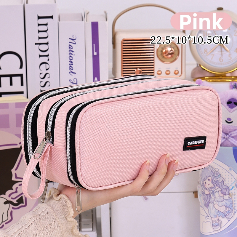 Uus mitmekihiline suure mahutavusega ja uhke pinal koolihooaja alguseks, põhikooli ja algkooli tüdrukute kirjatarvete karp, plekikindel pinal