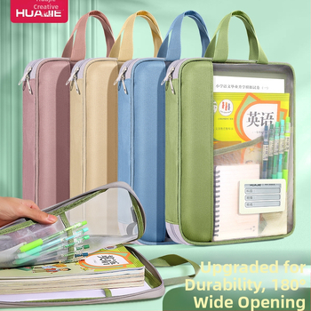 Huajie failikott Läbipaistev failikott Käekott Õpilase raamatukott Lisatesti paberkott Kodutööde kott Õppekott