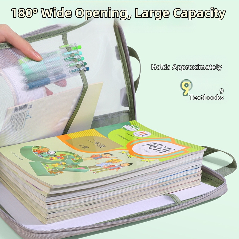 Taška na spisy Huajie, priehľadná taška na spisy, kabelka, študentská taška na knihy, doplnková papierová taška na testy, taška na domáce úlohy, študijná taška