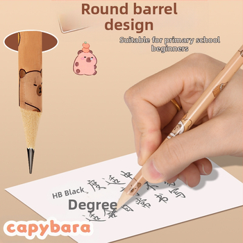 Pieštukas „Kapibala“ pradinės mokyklos mokiniams, rašantiems HB, mielas animacinis filmas su trintuku