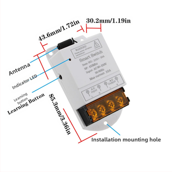 Tarpvalstybinių sprogimų nuotolinio valdymo jungiklis 110V 220V universalus didelės galios belaidis nuotolinio valdymo jungiklis vandens siurblio nuotolinio valdymo jungiklis