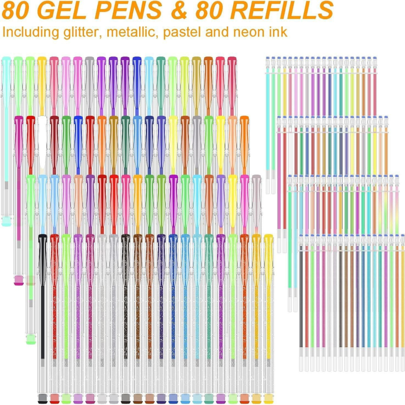 Amazoni värviline geelpliiats, geelmaaling, metallist esiletõstja, veepliiats, piiriülene geel, isetegemise välklambi komplekt