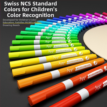 Lengvai plaunamas akrilinis žymeklis, lengvai plaunamas pradinės mokyklos mokinių dailės vaikams skirtas akvarelinis rašiklis, nepermatomas ir sudedamas darželinukams