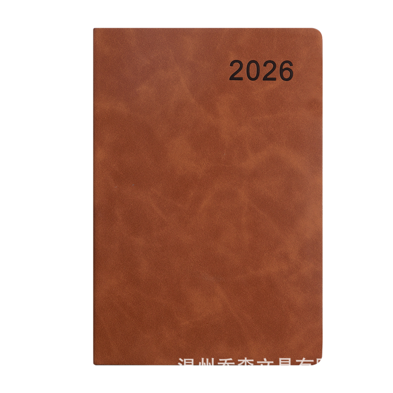 Amazon Cross-Border 2026 báránybőr ütemtervfüzet kis címkével, napi egyoldalas tervezőkönyv, éves naptár