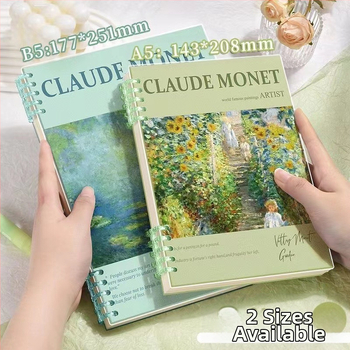 Õlimaal Kuulus maalimine Lahtised lehed raamat b5 Eemaldatav märkmik Kõrge värviväärtus Ilma spiraali näitamiseta Ringraamat Õpilase märkmik