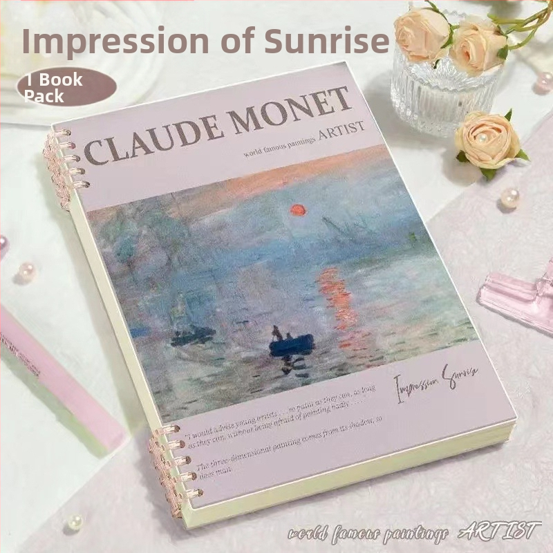 Õlimaal Kuulus maalimine Lahtised lehed raamat b5 Eemaldatav märkmik Kõrge värviväärtus Ilma spiraali näitamiseta Ringraamat Õpilase märkmik