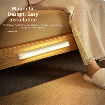 Έξυπνο LED φως αισθητήρα ανθρώπινου σώματος επαναφορτιζόμενο μακρύ μαγνητικό αυτοκόλλητο φωτιστικό λωρίδας φωτισμού ντουλαπιού κρασιού