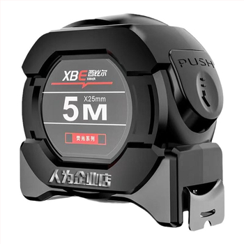 Juodos technologijos fluorescencinė liniuotė su importuota matavimo juosta 5 metrai praplatinta 7,5 metro 10 metrų storio atspari dilimui dėžutės liniuotė, didelio tikslumo matuoklis