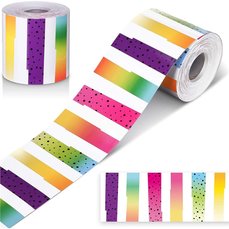 Tekercselt táblára való hirdetőtábla szegélymatricák, kézzel készített, dekoratív öntapadós matricák