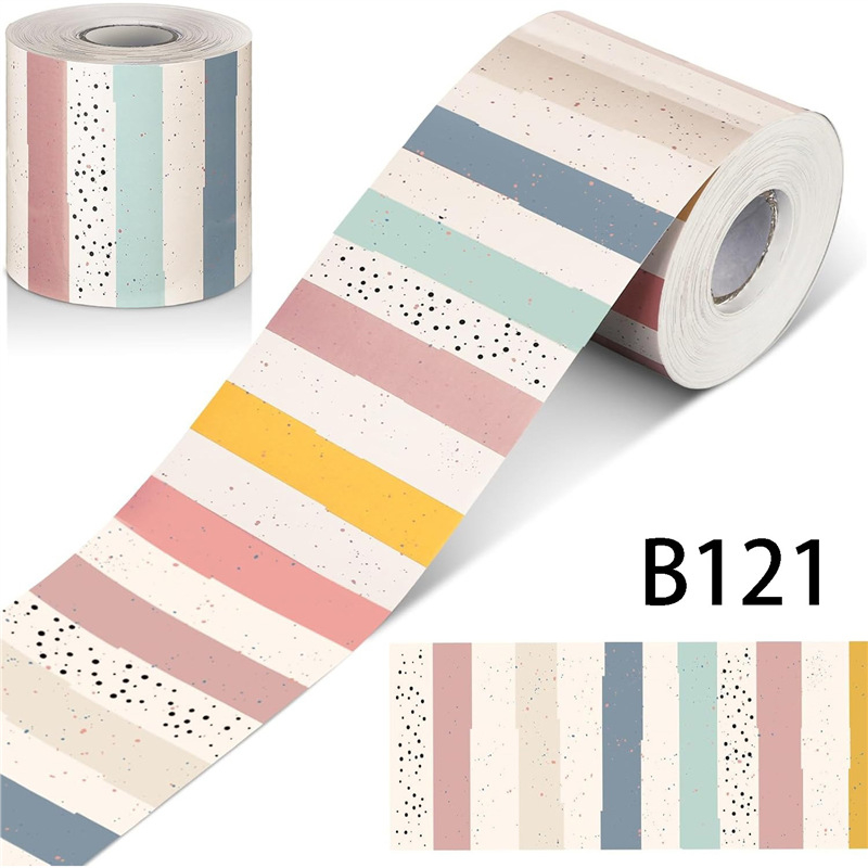 Tekercselt táblára való hirdetőtábla szegélymatricák, kézzel készített, dekoratív öntapadós matricák