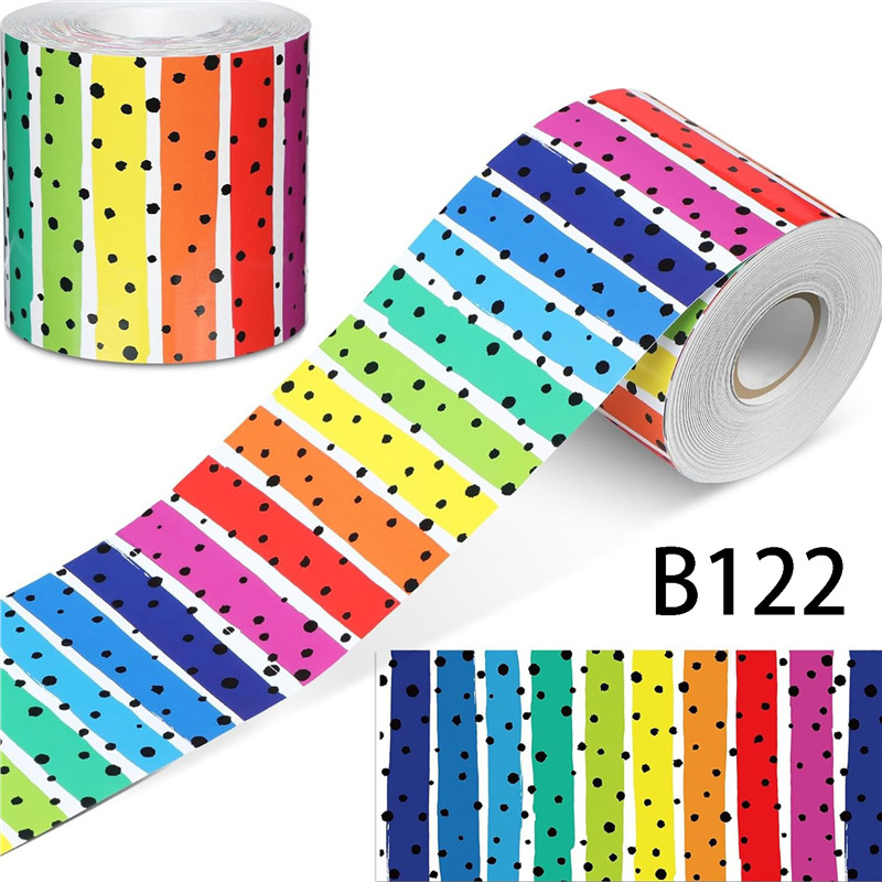 Tekercselt táblára való hirdetőtábla szegélymatricák, kézzel készített, dekoratív öntapadós matricák