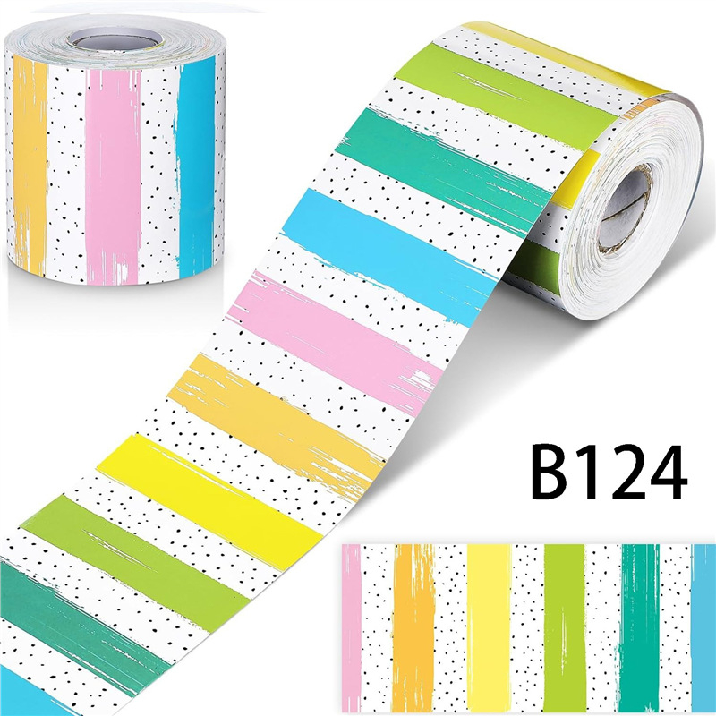 Tekercselt táblára való hirdetőtábla szegélymatricák, kézzel készített, dekoratív öntapadós matricák