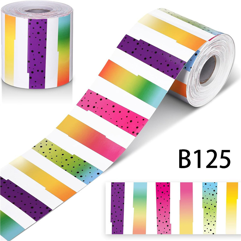 Tekercselt táblára való hirdetőtábla szegélymatricák, kézzel készített, dekoratív öntapadós matricák