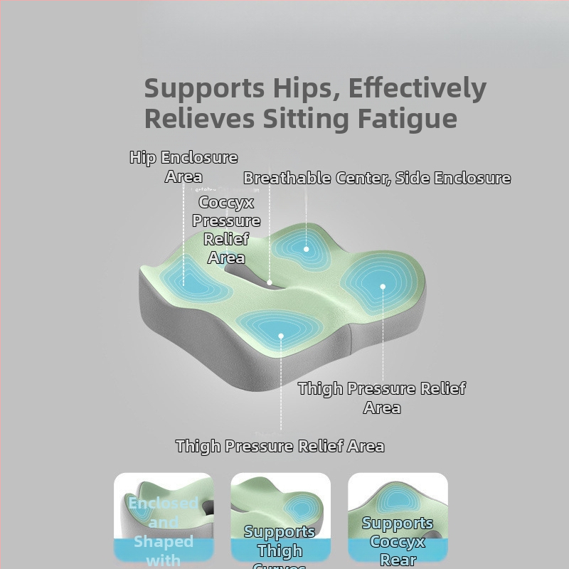 Възглавница за лумбална опора на офис стол за продължително седене, възглавница за кръста против умора, подложка за студентски стол, възглавница за седалка на геймърски стол, възглавница за дупе