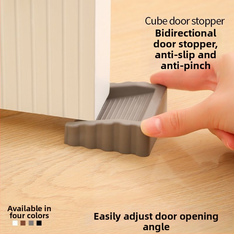 Многофункционална ветроустойчива тапа за врата, двупосочен стопер за врата, подвижна тапа за врата, против кражба, против прищипване, артефакти от ръка, без пробиване, фиксирано устройство за врата